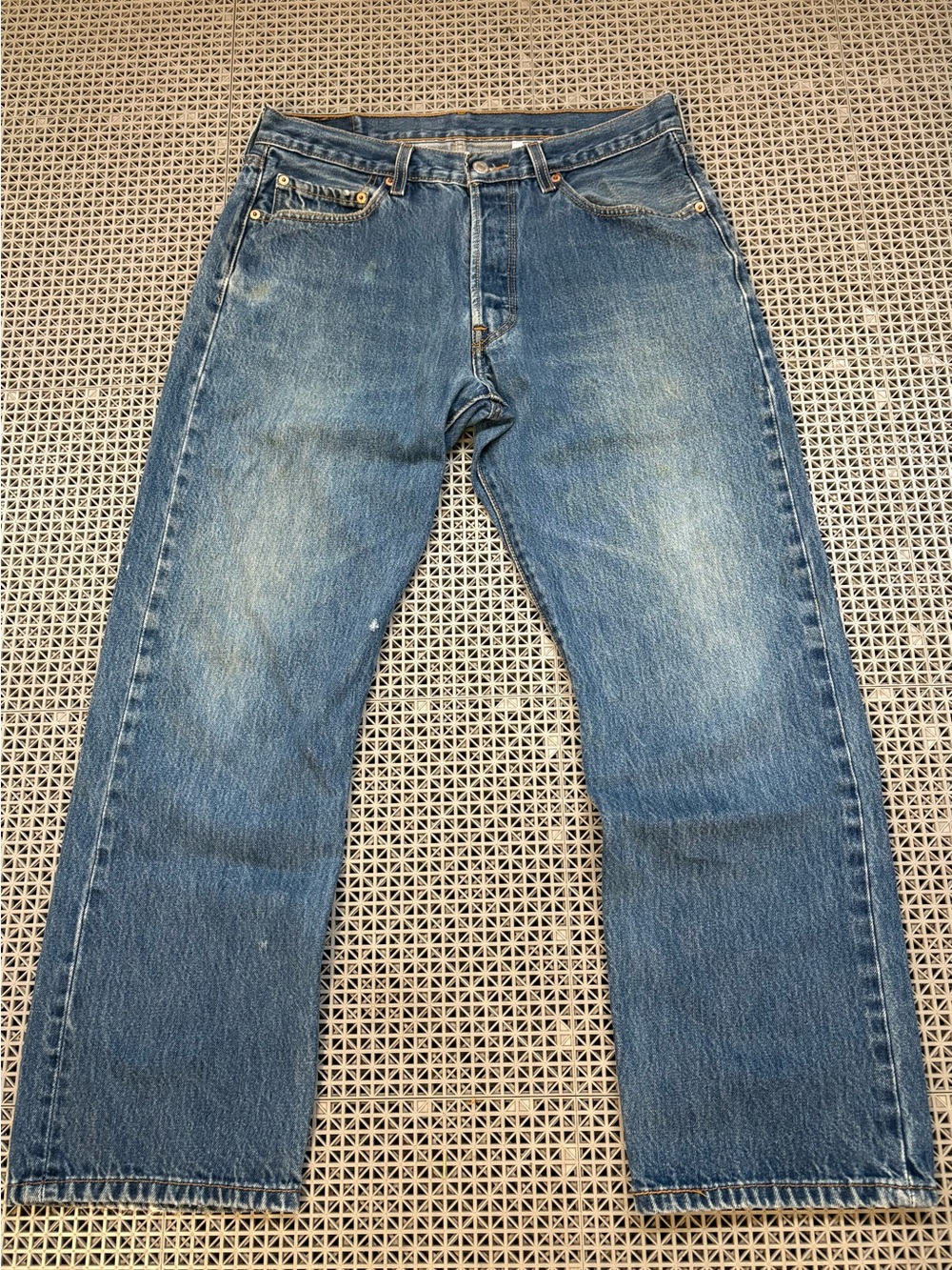 Vintage Levi's 501 Button-Fly Dark Wash Blue Jeans - Y2K